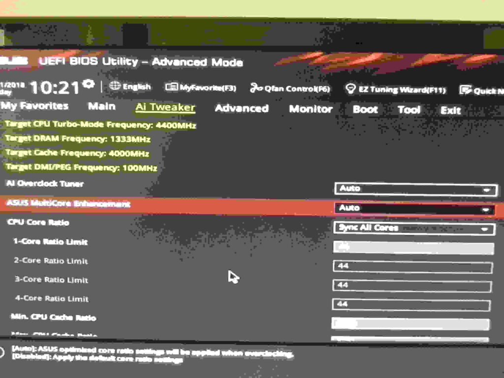 Understanding the "Auto" CPU Core Setting