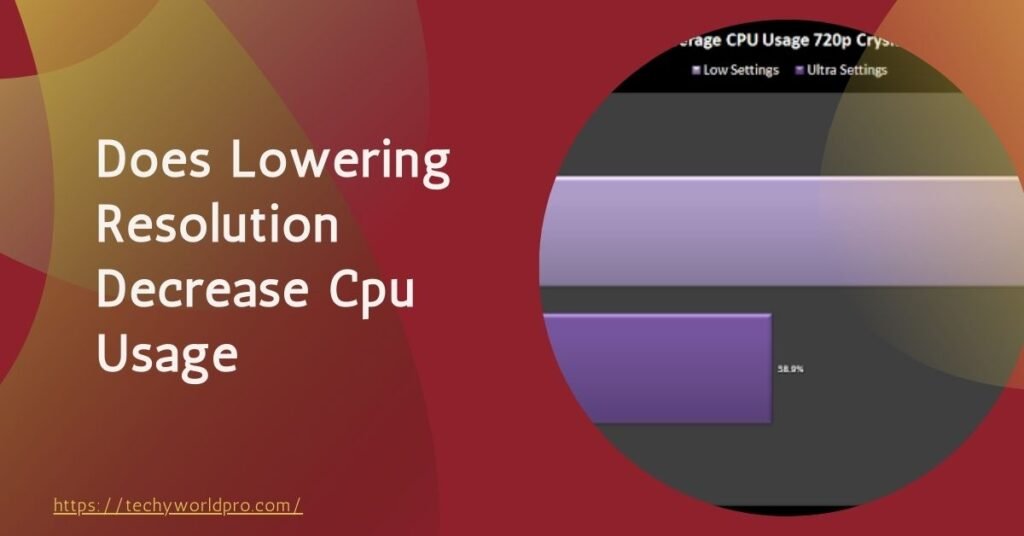 does lowering resolution decrease cpu usage